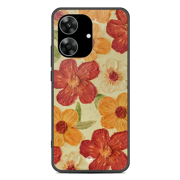 Floral Series Soft Phone Case - Metal Case - Design 6 - Realme Note 60x