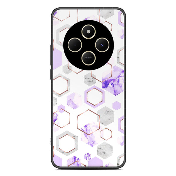 Stylish Marble Series Soft Phone Case - Metal Case - Design 5 - Xiaomi Redmi 14C