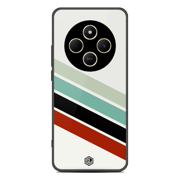 Retro Stripes Series Soft Phone Case - Metal Case - Design 2 - Xiaomi Redmi 14C