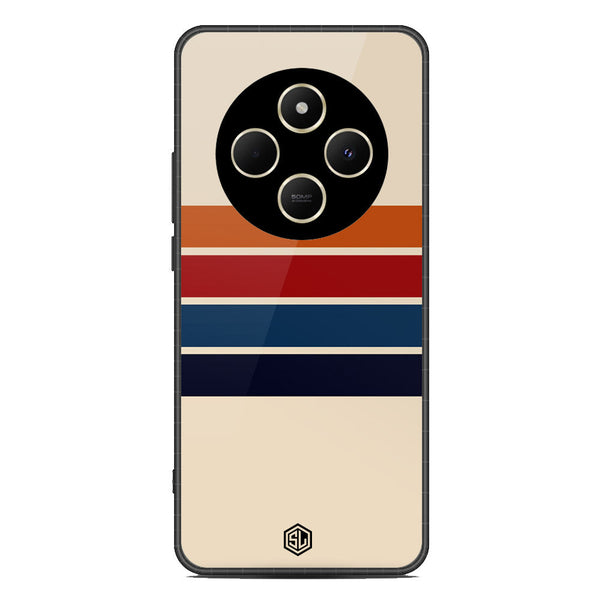 Retro Stripes Series Soft Phone Case - Metal Case - Design 3 - Xiaomi Redmi 14C