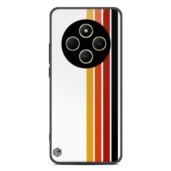 Retro Stripes Series Soft Phone Case - Metal Case - Design 4 - Xiaomi Redmi 14R