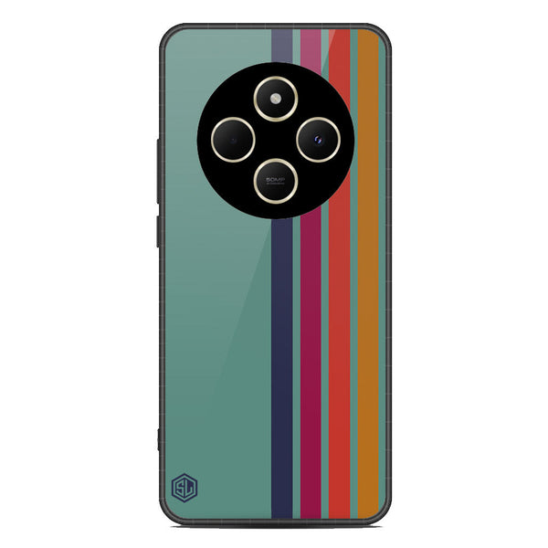 Retro Stripes Series Soft Phone Case - Metal Case - Design 5 - Xiaomi Redmi 14C