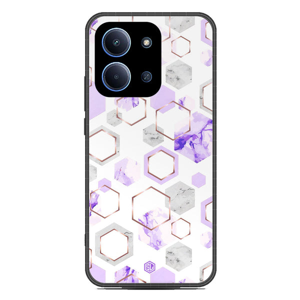 Stylish Marble Series Soft Phone Case - Glass Case - Design 5 - Xiaomi Poco C85 4G