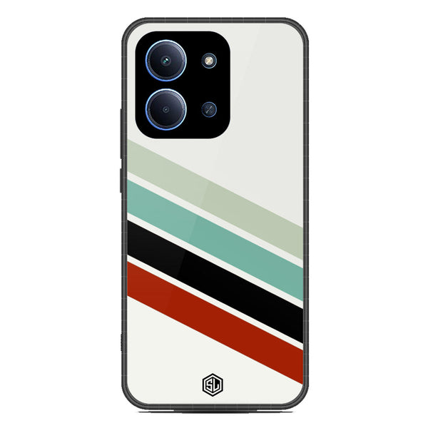Retro Stripes Series Soft Phone Case - Glass Case - Design 2 - Xiaomi Poco C85 4G