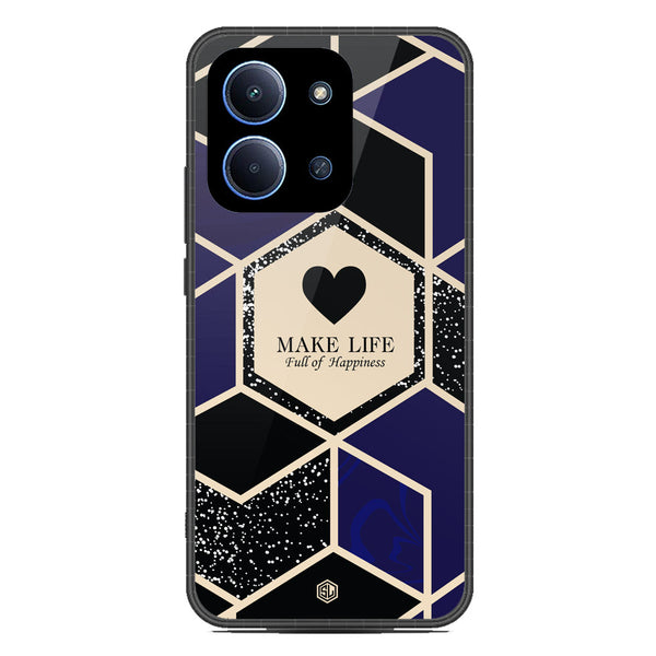 Happiness Series Soft Phone Case - Glass Case - Design 1 - Xiaomi Poco C85 4G