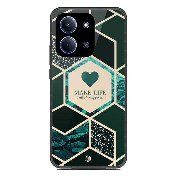 Happiness Series Soft Phone Case - Glass Case - Design 4 - Xiaomi Poco C85 4G