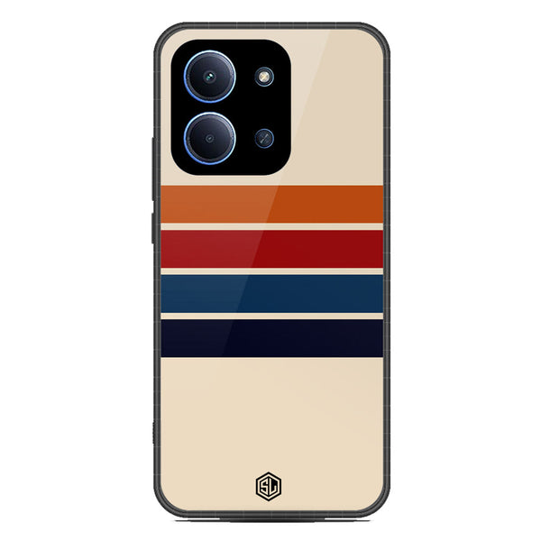 Retro Stripes Series Soft Phone Case - Glass Case - Design 3 - Xiaomi Poco C85 4G