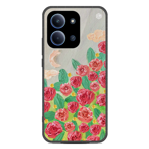 Floral Series Soft Phone Case - Glass Case - Design 10 - Xiaomi Poco C85 4G