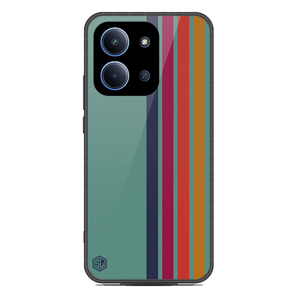 Retro Stripes Series Soft Phone Case - Glass Case - Design 5 - Xiaomi Poco C85 4G