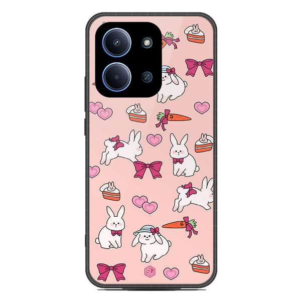Cute Korean Design Series Soft Phone Case - Glass Case - Design 1 - Xiaomi Poco C85 4G
