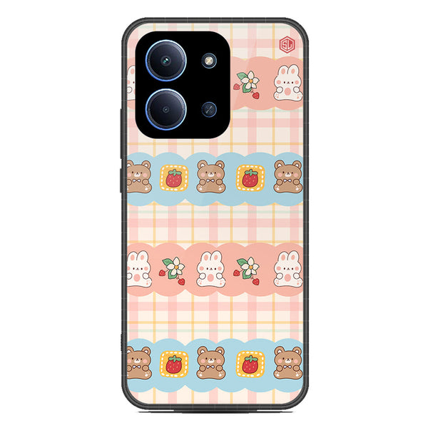 Cute Korean Design Series Soft Phone Case - Glass Case - Design 5 - Xiaomi Poco C85 4G