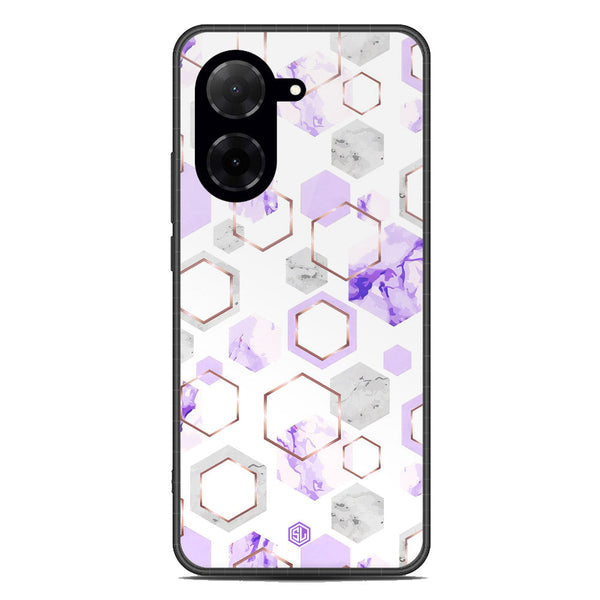 Stylish Marble Series Soft Phone Case - Metal Case - Design 5 - Xiaomi Redmi A5 4G