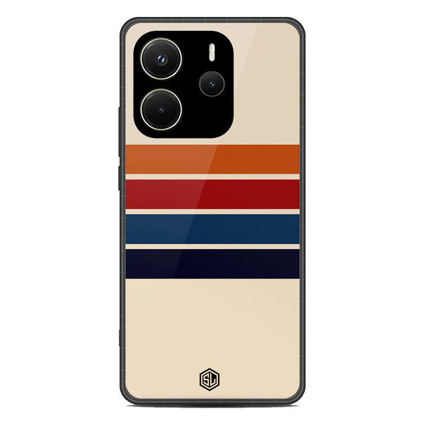 Retro Stripes Series Soft Phone Case - Metal Case - Design 3 - Xiaomi Redmi Note 14 Pro 5G