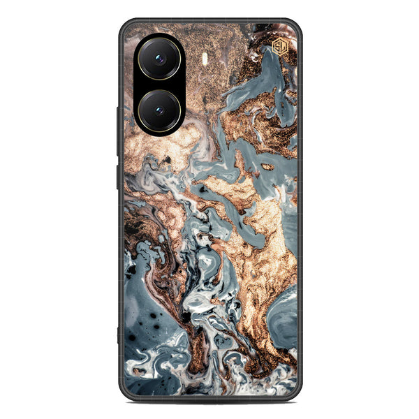 Marble Series Soft Phone Case - Metal Case - Design 5 - Xiaomi Poco X7 Pro