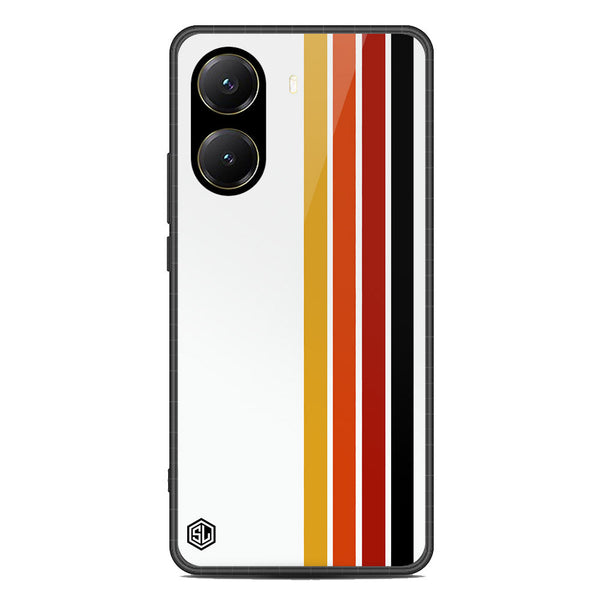 Retro Stripes Series Soft Phone Case - Metal Case - Design 4 - Xiaomi Redmi Turbo 4
