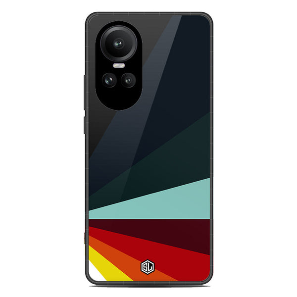 Retro Stripes Series Soft Phone Case - Premium Glass Case - Design 1 - Oppo Reno 10 Pro