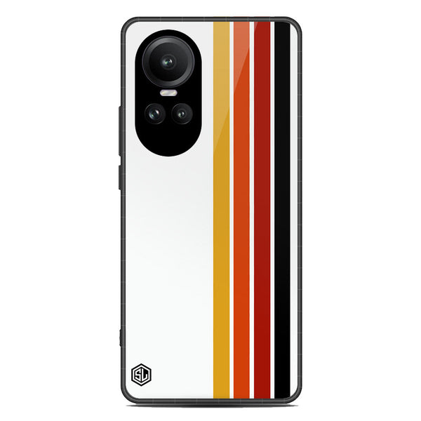 Retro Stripes Series Soft Phone Case - Premium Glass Case - Design 4 - Oppo Reno 10 Pro