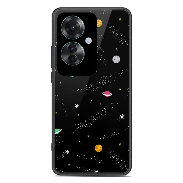 Space Series Soft Phone Case - Premium Glass Case - Design 2 - Oppo Reno 11F