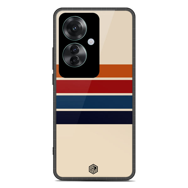Retro Stripes Series Soft Phone Case - Premium Glass Case - Design 3 - Oppo Reno 11F