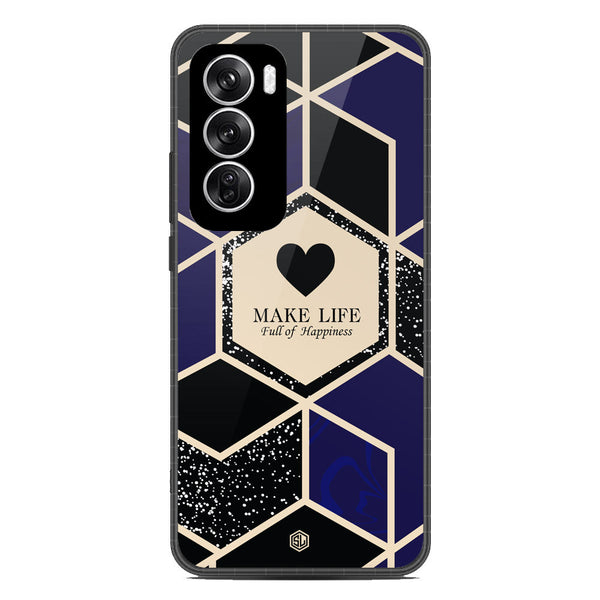 Happiness Series Soft Phone Case - Metal Case - Design 1 - Oppo Reno 12