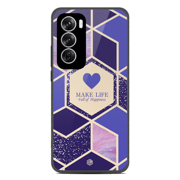 Happiness Series Soft Phone Case - Metal Case - Design 2 - Oppo Reno 12