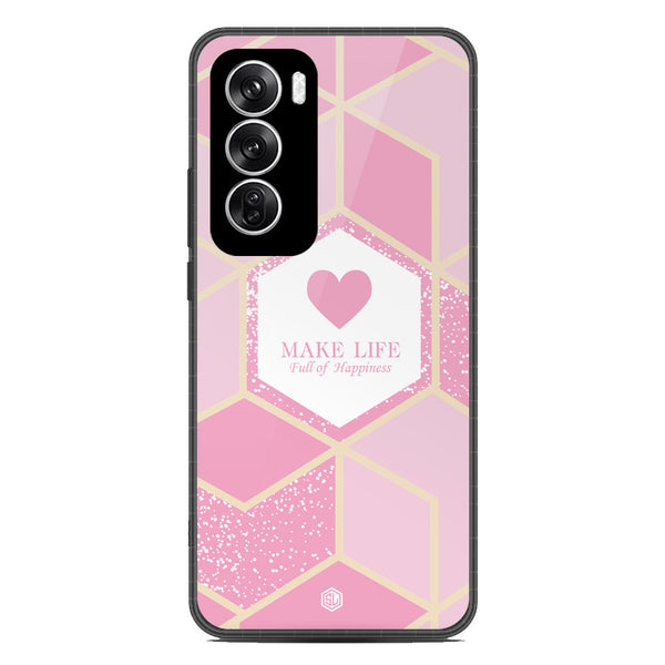 Happiness Series Soft Phone Case - Metal Case - Design 3 - Oppo Reno 12