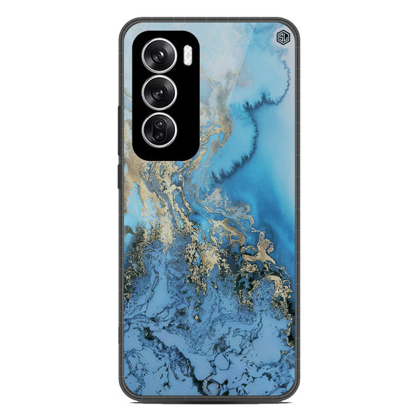Marble Series Soft Phone Case - Metal Case - Design 2 - Oppo Reno 12