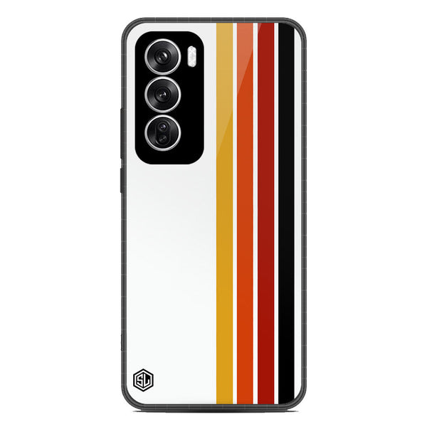 Retro Stripes Series Soft Phone Case - Metal Case - Design 4 - Oppo Reno 12