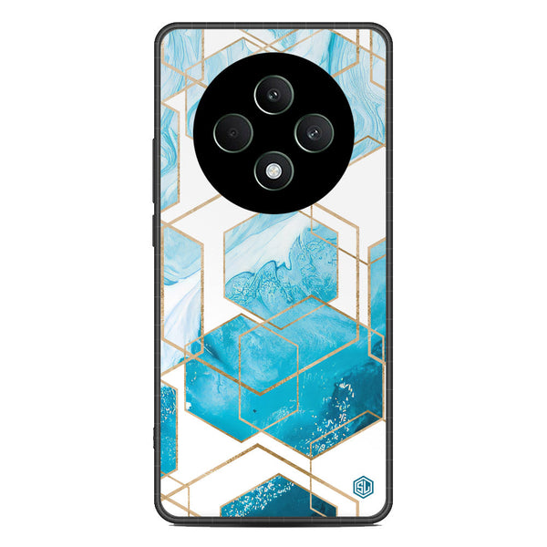 Stylish Marble Series Soft Phone Case - Metal Case - Design 1 - Oppo Reno 12F