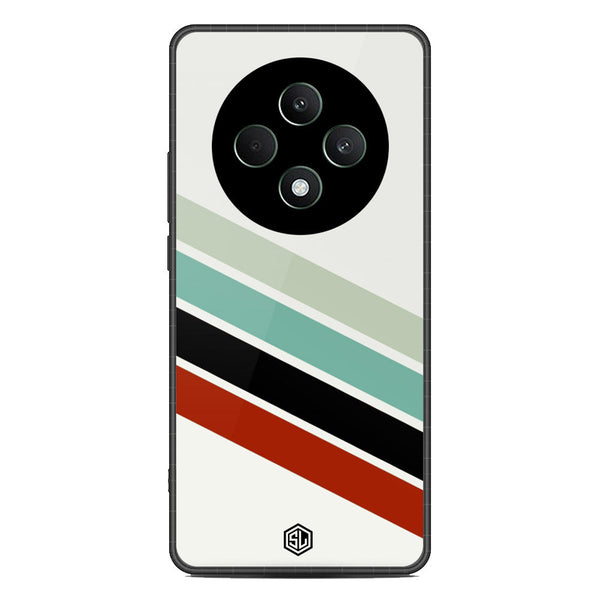 Retro Stripes Series Soft Phone Case - Metal Case - Design 2 - Oppo Reno 12F