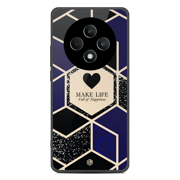 Happiness Series Soft Phone Case - Metal Case - Design 1 - Oppo Reno 12F