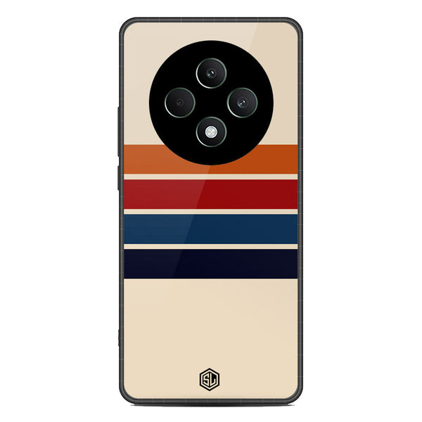 Retro Stripes Series Soft Phone Case - Metal Case - Design 3 - Oppo Reno 12F 4G