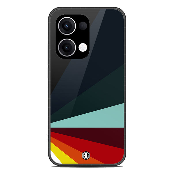 Retro Stripes Series Soft Phone Case - Metal Case - Design 1 - Oppo Reno 13