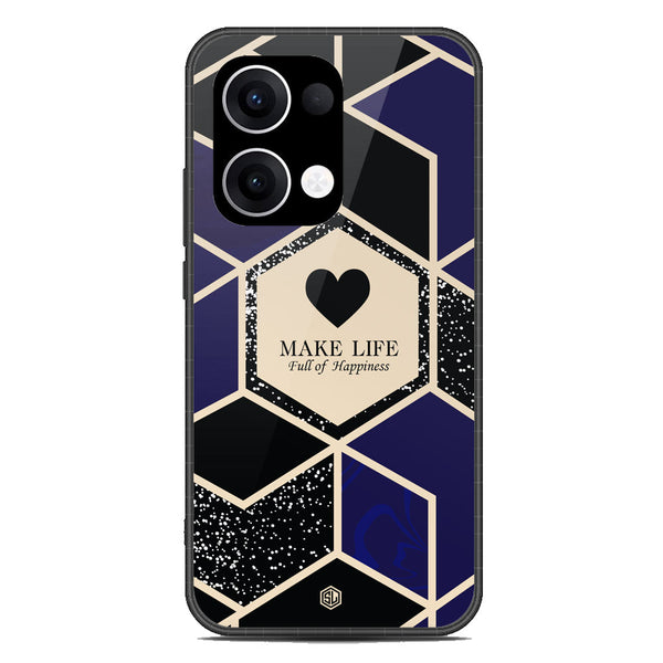 Happiness Series Soft Phone Case - Metal Case - Design 1 - Oppo Reno 13