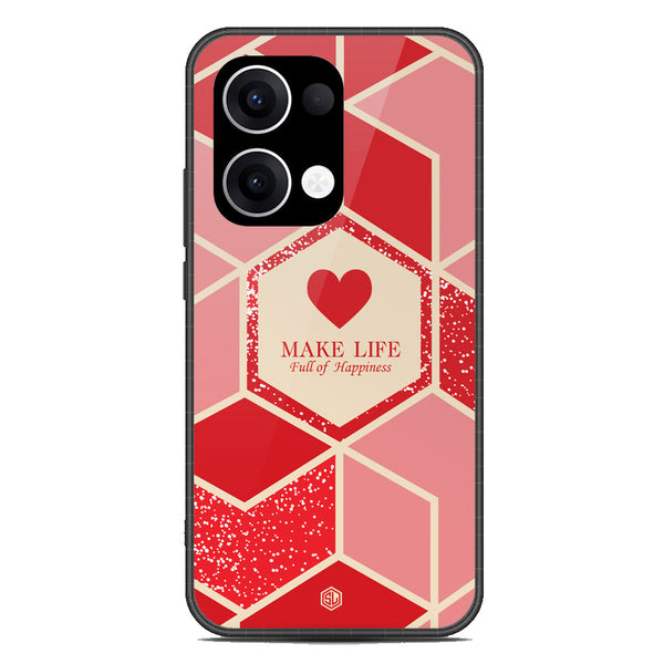 Happiness Series Soft Phone Case - Metal Case - Design 5 - Oppo Reno 13