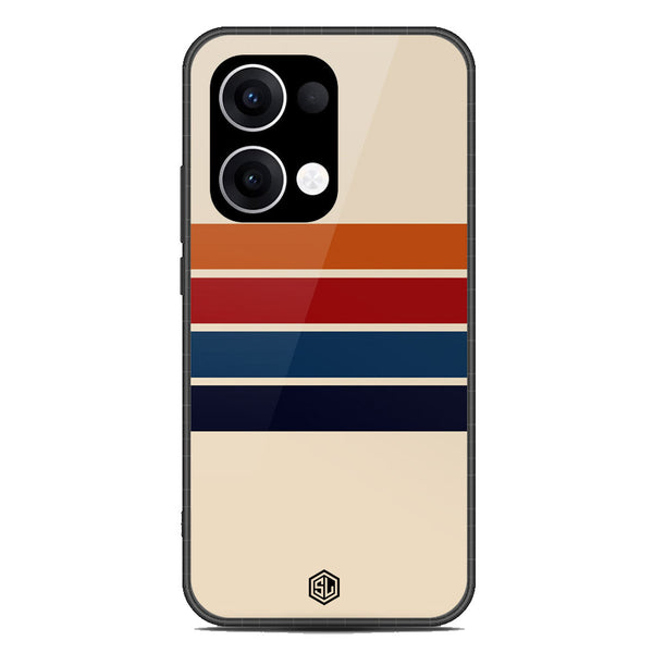 Retro Stripes Series Soft Phone Case - Metal Case - Design 3 - Oppo Reno 13