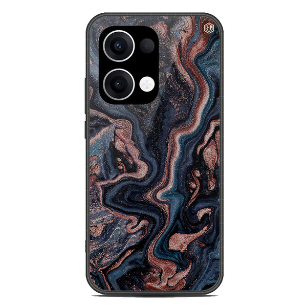 Marble Series Soft Phone Case - Metal Case - Design 4 - Oppo Reno 13