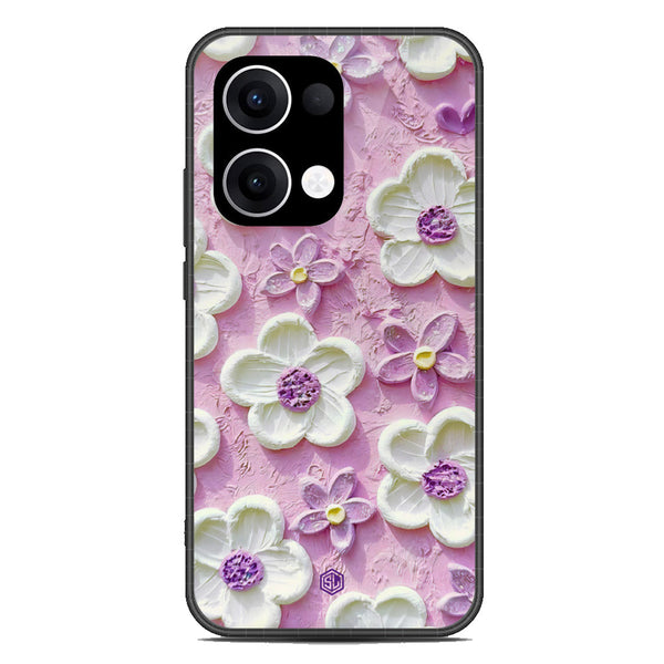 Floral Series Soft Phone Case - Metal Case - Design 4 - Oppo Reno 13