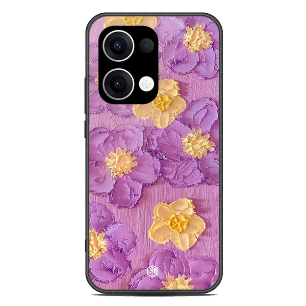 Floral Series Soft Phone Case - Metal Case - Design 8 - Oppo Reno 13