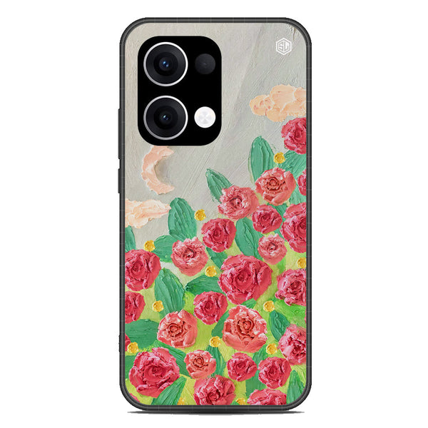 Floral Series Soft Phone Case - Metal Case - Design 10 - Oppo Reno 13