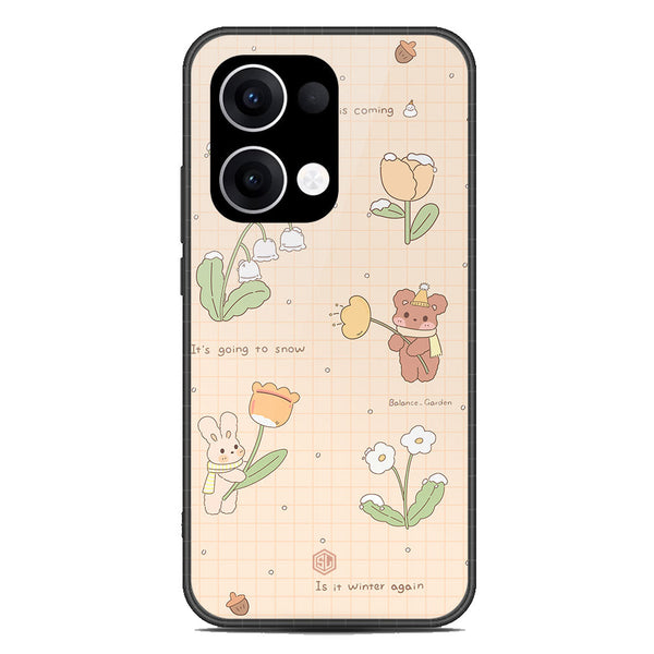 Cute Korean Design Series Soft Phone Case - Metal Case - Design 4 - Oppo Reno 13