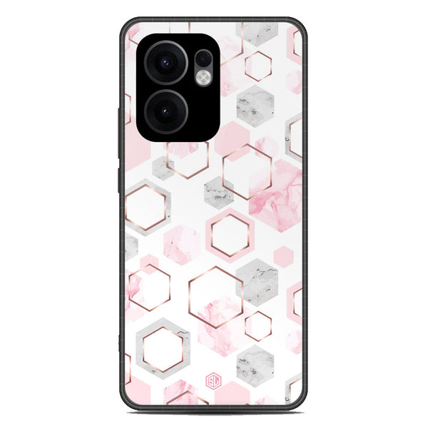 Stylish Marble Series Soft Phone Case - Metal Case - Design 4 - Oppo Reno 13F 4G