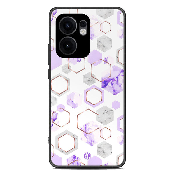 Stylish Marble Series Soft Phone Case - Metal Case - Design 5 - Oppo Reno 13F