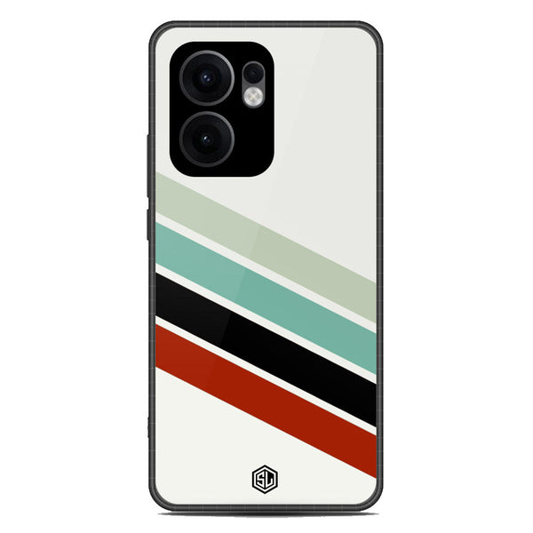 Retro Stripes Series Soft Phone Case - Metal Case - Design 2 - Oppo Reno 13F