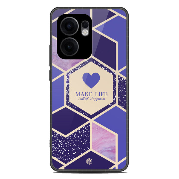 Happiness Series Soft Phone Case - Metal Case - Design 2 - Oppo Reno 13F 4G