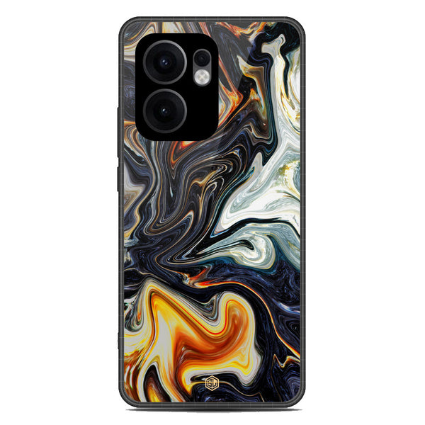 Marble Series Soft Phone Case - Metal Case - Design 1 - Oppo Reno 13F 4G