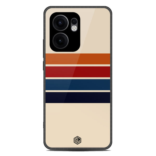 Retro Stripes Series Soft Phone Case - Metal Case - Design 3 - Oppo Reno 13F 4G