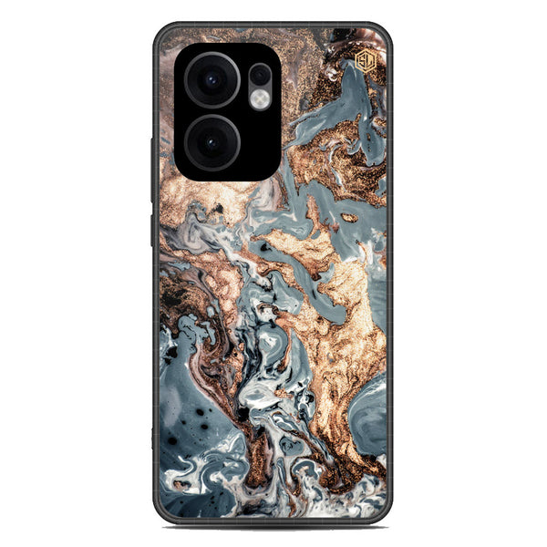 Marble Series Soft Phone Case - Metal Case - Design 5 - Oppo Reno 13F 4G