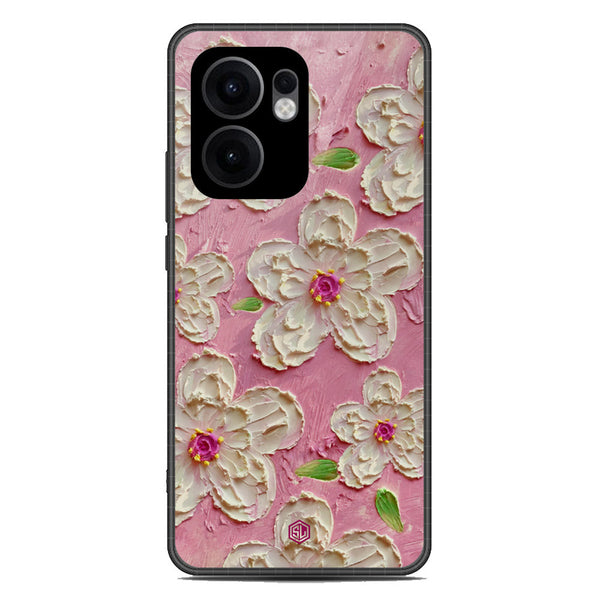Floral Series Soft Phone Case - Metal Case - Design 5 - Oppo Reno 13F 4G