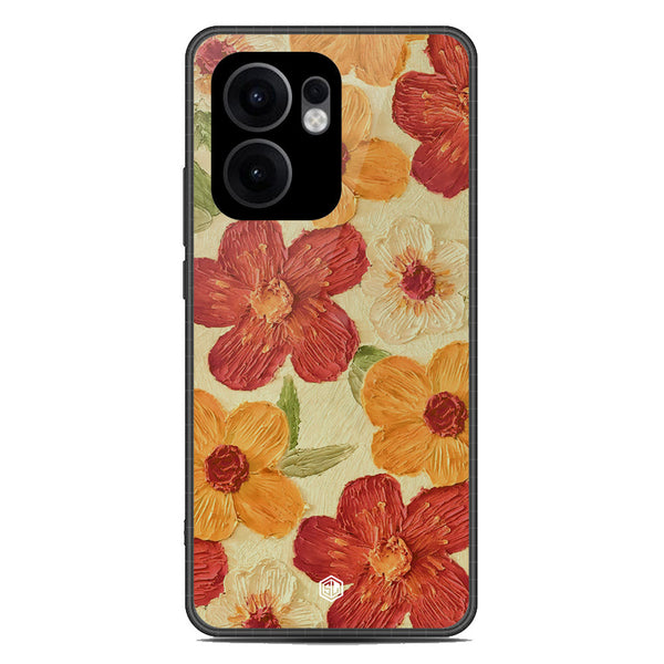 Floral Series Soft Phone Case - Metal Case - Design 6 - Oppo Reno 13F